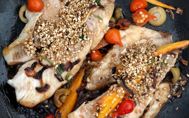 Filé de tilápia ao balsâmico 