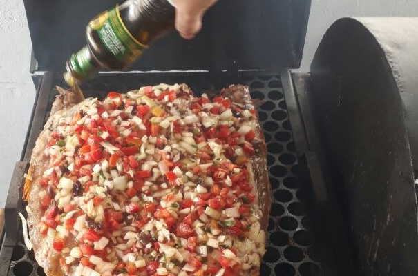 Robalo Assado com Vinagrete e Catupiry