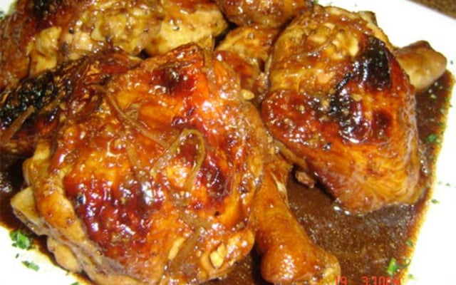 Frango com shoyu e mel