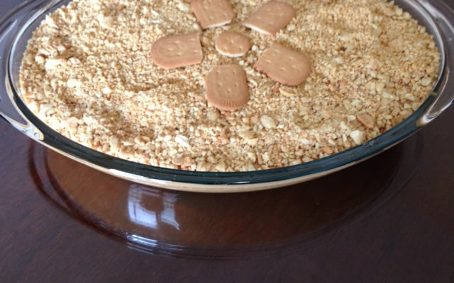 Pavê de doce de leite com amendoim