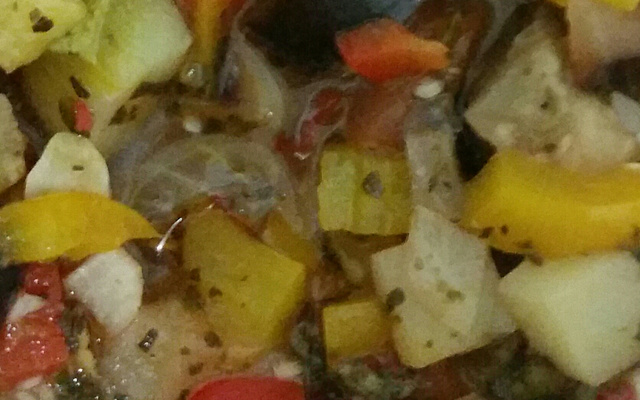 Antepasto de Berinjela de Micro-ondas