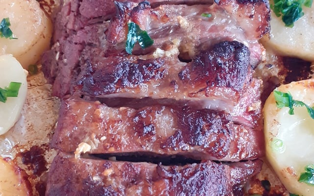 Fraldinha assada na mostarda