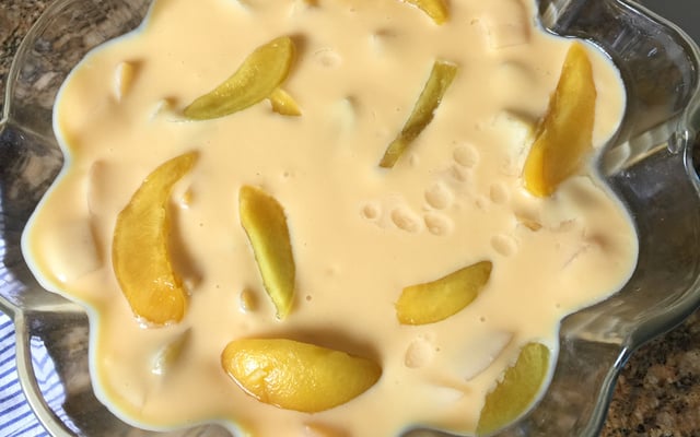 mousse de pessego