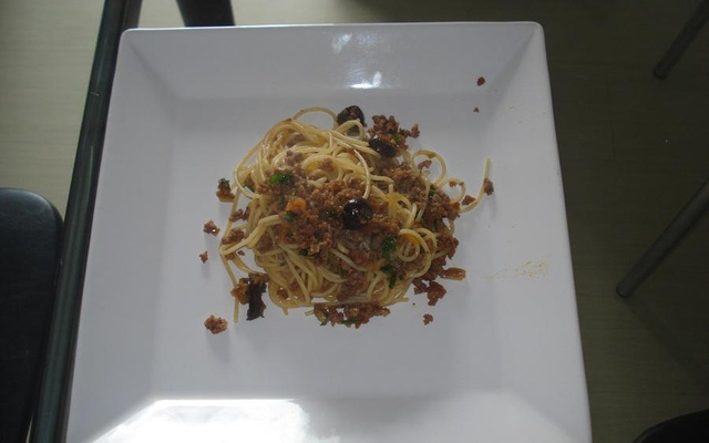 Macarrão com carne moída