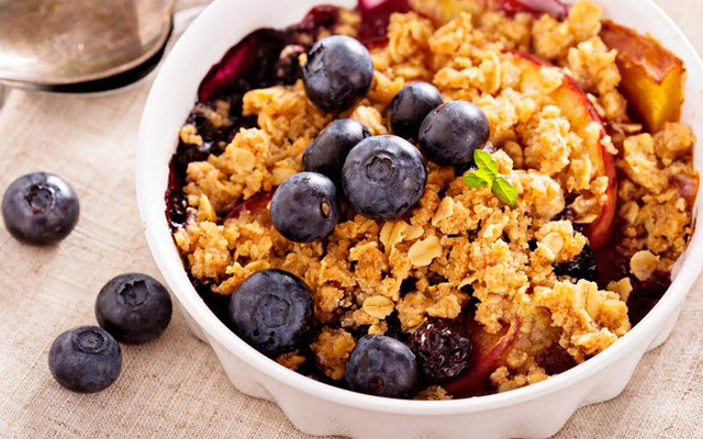 Crumble com superfrutas
