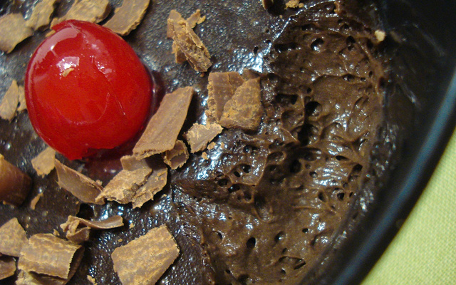 Pudim mousse de chocolate