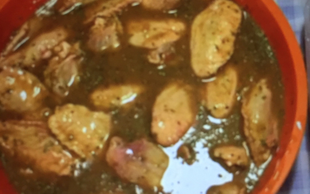 Tulipas de frango molho de mostarda e mel