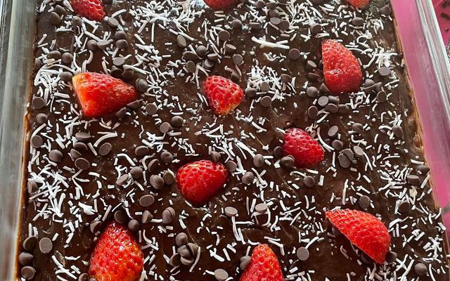 Sobremesa chococreme com morango