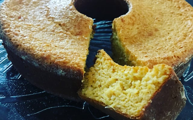 Bolo de milho com coco sem açúcar