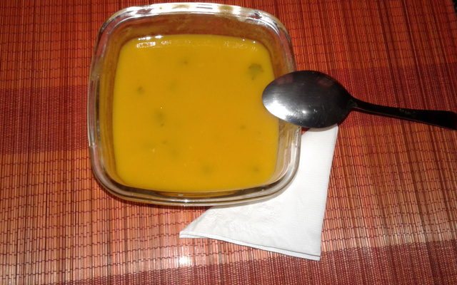 Sopa cremosa de mãe para filha