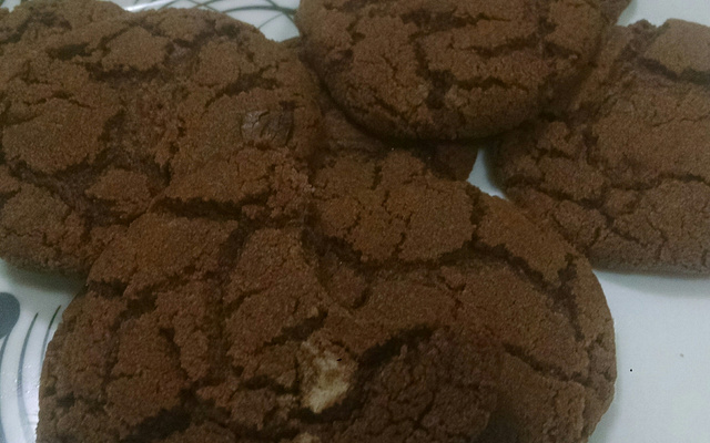 Cookie de chocolate meio amargo e aveia