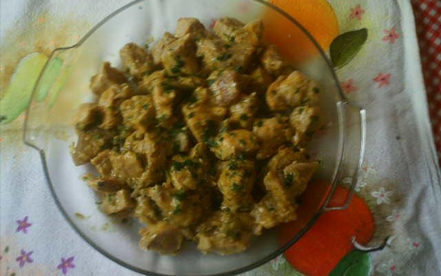 Filé mignon suíno com mostarda