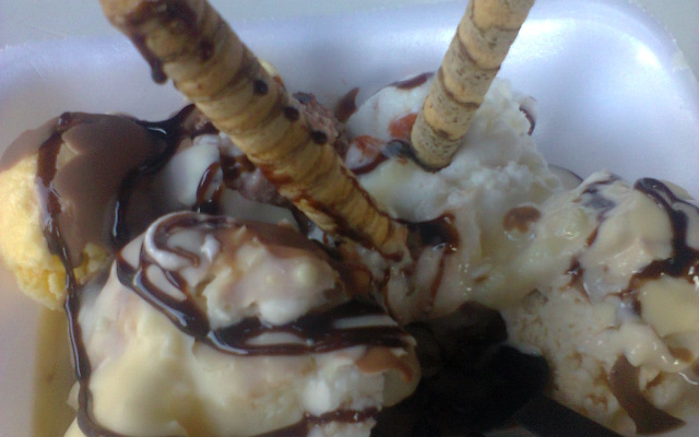 Sorvete com nutella