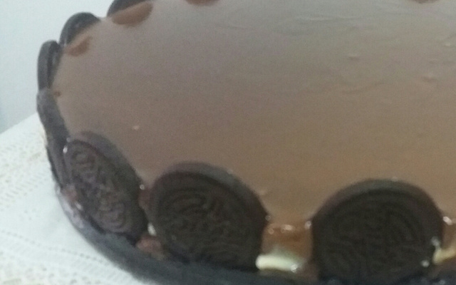 Torta doce de bolacha de chocolate