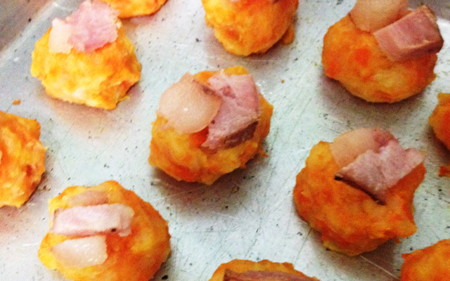 Bolinho de batata e cenoura