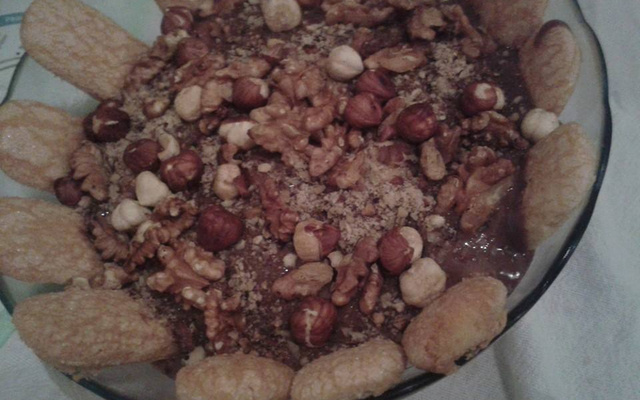 Pavê de nozes, avelã e castanha