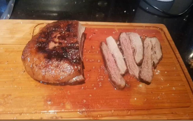 Churrasco de fogão (Fraldinha na frigideira)