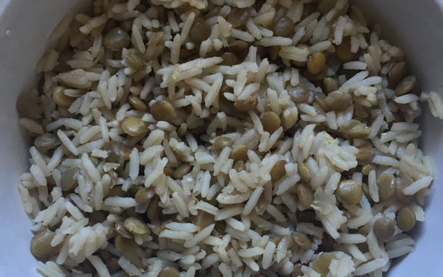 Arroz com lentilha