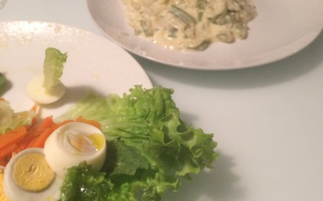 Abobrinha com creme de leite