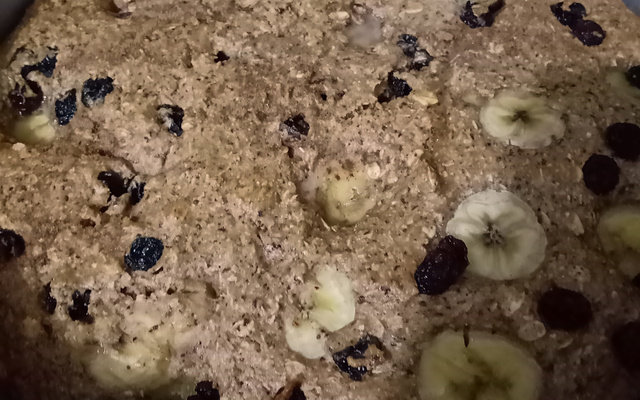 Bolo diet de banana, sem farinha e sem açúcar