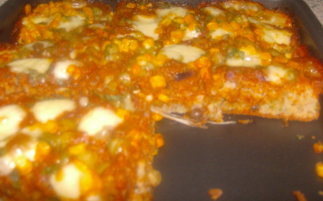 Pizza integral de atum da Maira