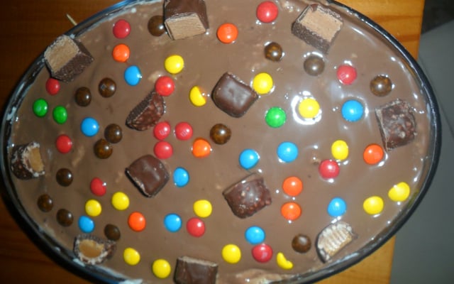 Pavê de abacaxi e chocolate