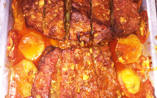 Carne assada de forno ao creme