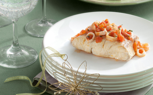 Peixe ao molho de lulas