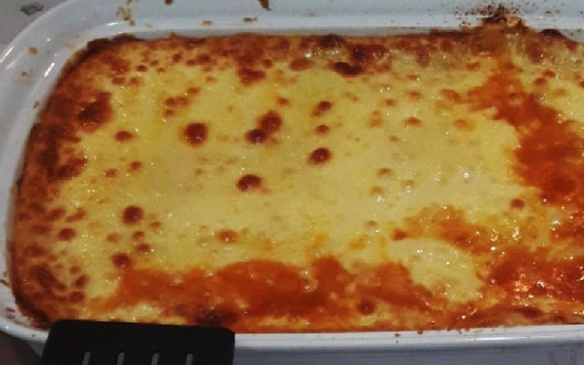 Escondidinho de mandioca com carne seca