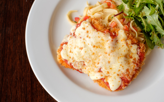 Bife à parmigiana saudável 