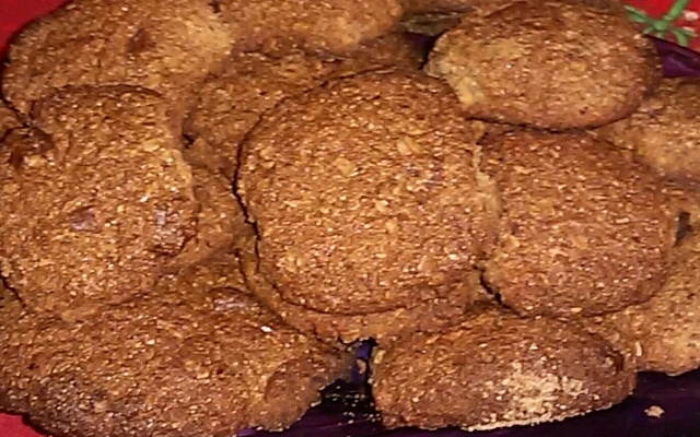 Cookies de aveia com chocolate