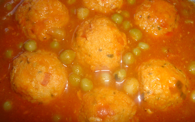 Almôndegas de soja e frango