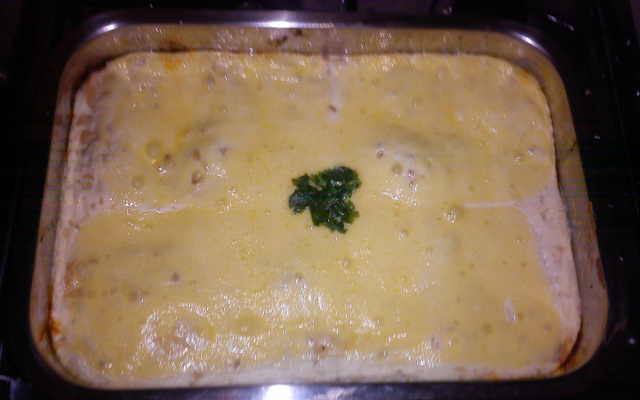 Lasanha de bolacha água e sal