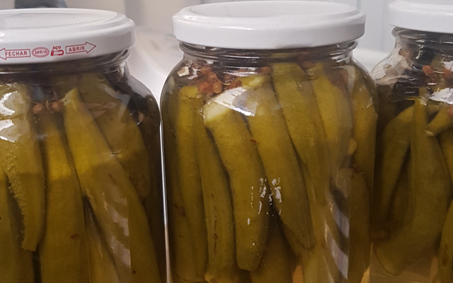 Quiabo em conserva da Cremilde Andreolli 