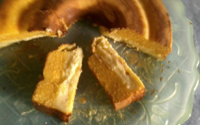 Bolo cremoso de milharina