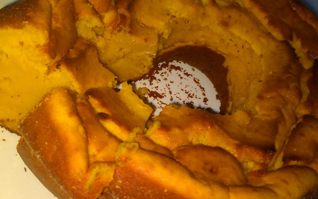 Bolo cremoso de pupunha