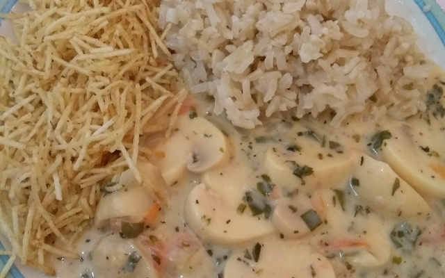 Estrogonofe de cogumelos (vegetariano)