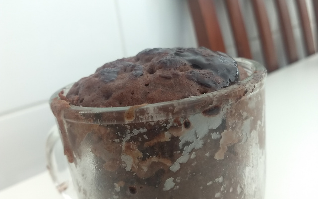 Bolo de caneca sabor chocolate