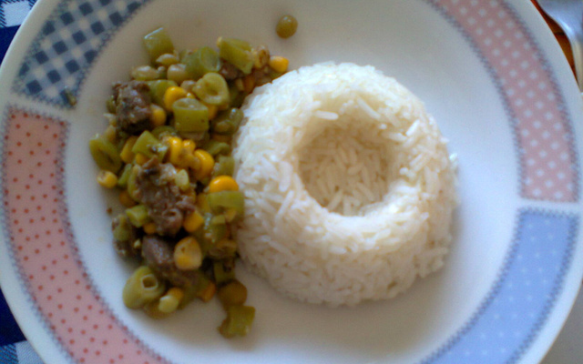 Picadão de carne e vagem