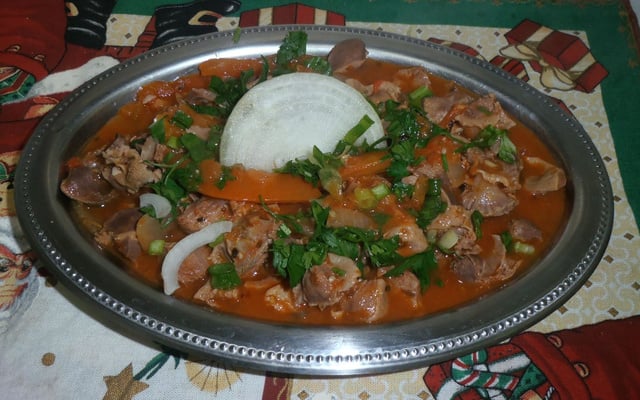 Moela ao molho de tomates