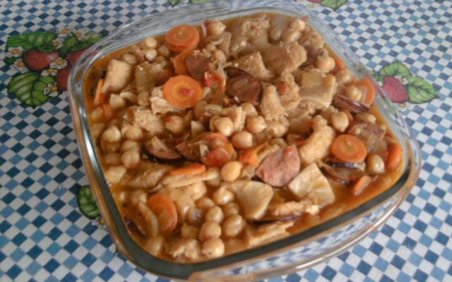 Dobradinha com grão-de-bico