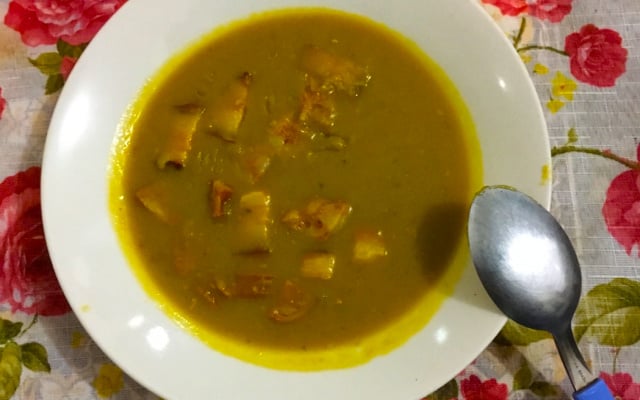 Sopa de ervilha na pressão