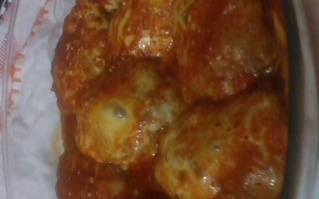 Carne moída à parmegiana