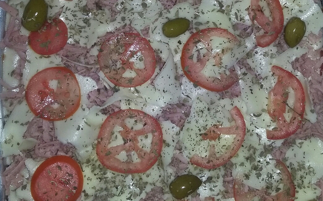 Pizza de pão de forma