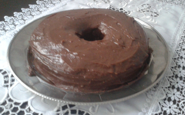 Cobertura de chocolate com leite condensado