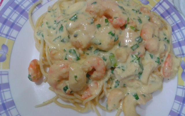 Camarão ao molho de mostarda