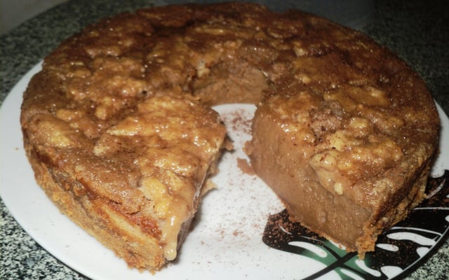 Bolo cremoso de banana