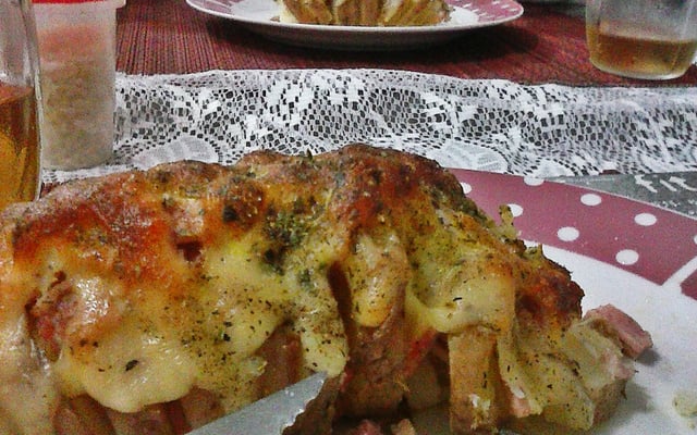 Batata recheada fácil