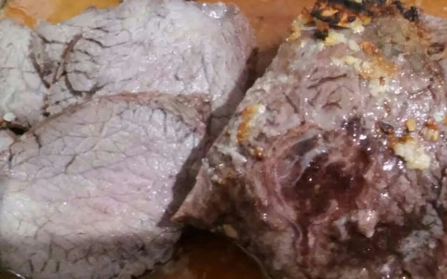 Maminha com sal grosso