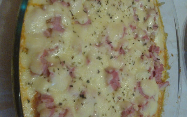 Batata de forno com frango rápida